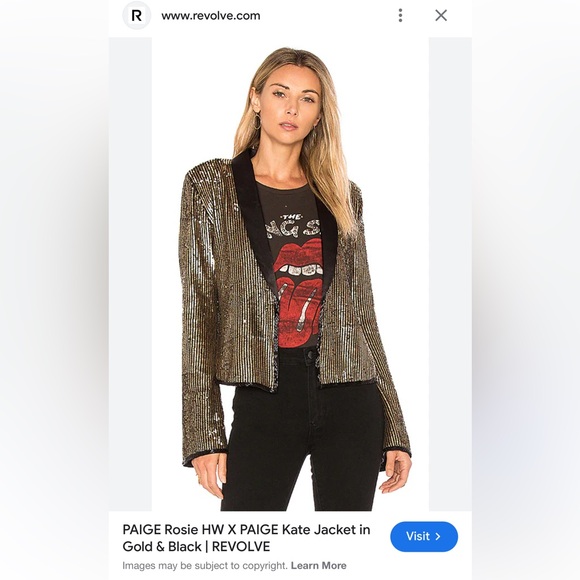 Rosie HW x PAIGE Metallic Sequin Blazer Size M
Worn Once . Super Rare . - Picture 2 of 14